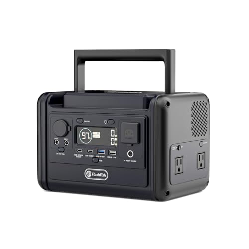 Flashfish T300pro 300W Portable Power Station 230Wh LiFeP04 Battery, 600w Surge, Pure Sine Wave AC...