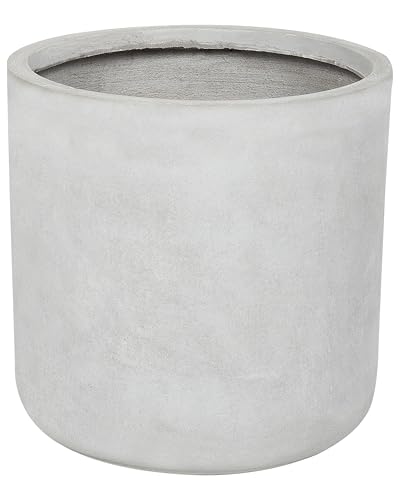 Outdoor Blumentopf Beton-Optik grau rund 34 x 34 x 33 cm Modern Messene