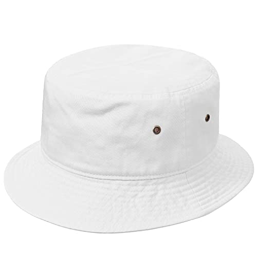 Image of Falari Men Women Unisex Cotton Bucket Hat 100% Cotton Packable for Travel Fishing Hunting Summer Camp