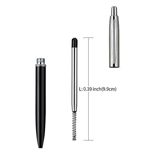 Chaoq Ballpoint Pen, 3 Pcs Retractable Metal Ballpoint Pens, For Gift, Business, Office, 1.0Mm Medium Point Black Ink, 6 Extras Replaceable Metal Refills, (3 Pens And 6 Refills) - Black, White, Gray #TOP1