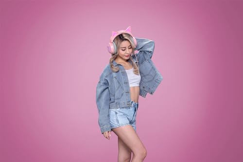 Image of Razer Kraken Kitty RGB USB Gaming Headset: THX 7.1 Spatial Surround Sound - Chroma RGB Lighting - Retractable Active Noise Cancelling Mic - Lightweight Aluminum Frame -Quartz Pink-RZ04-02980200-R3M1