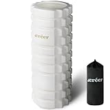 【日本企業企画 インテリアに馴染むオリジナルくすみカラー13色】créer [クレエ] フォームローラー 筋膜ローラー 筋膜リリース 収納袋付き ２種類の凹凸 ストレッチローラー (ホワイト)