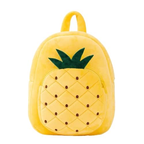 Amazon Brand - Solimo School Bag for Kids Boys and Girls, 14 Inch Small Backpack for Kid, 2-6 Year Old, Toddler, Unisex, Picnic, Casual, Travel, Birthday,Gift For Kids (Pinapple Yellow)
