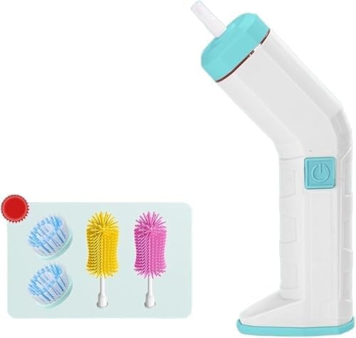 Escova elétrica para sapatos – Limpador de silicone portátil reca...