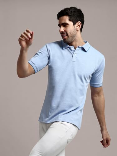 Image of GRECIILOOKS T-Shirt | Regular Fit Polo T-Shirt for Men | Plain T Shirt | Casual T Shirt for Men | Men's T Shirt | Stylish Men's T Shirts | Half Sleeve T Shirt