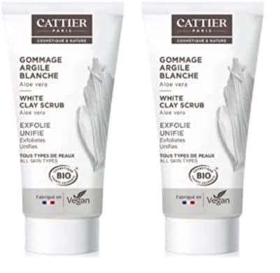 Cattier Mini Gommage - Argile Blanche Bio - Tous Types de Peaux - 30ml (Lot de 2)