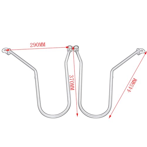 Soporte para alforjas, barras de montaje y guardias para Triumph Bonneville T100 / T100 SE (2001-2015), Thruxton 900 y Scrambler (2006-2016), cromado miniatura 2