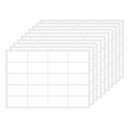 OUDQFCJ 200 Pegatinas Adhesivas para Ropa, Etiquetas Blancas Impermeables para Nombre, Autoadhesivas para Identificación en Guarderías, Campamentos, Lavanderías y Residencias