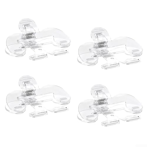 Floweringbeter 4 pinces transparentes avec angle d'inclinaison de 12 degrés pour maintenir les livres ouverts fermement et fournir un angle de vue confortable pour une lecture prolongée (transparent)