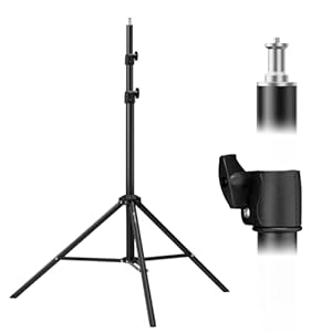 K&F Concept Light Stand for Photography, 9.1ft/2.8M Portable Extendable Photo Video Tripod Stand, Heavy Duty Light Stand Lighting Tripod with 1/4″ Screw for Strobe Light/Webcams/Cameras/Softbox