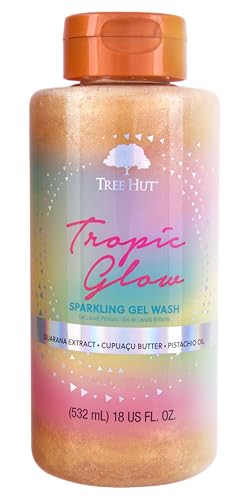 Image of Tree Hut Tropic Glow Body Wash, Hydrating & Moisturizing Shower Gel with Shea Butter & Essential Oils, Soft Smooth Glowing Skin, Gentle Cleanser For All Skin Types, Self Care Gifts for Women, 18 Fl Oz