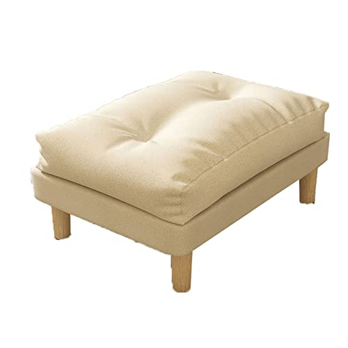 ZABEES Taburete de lujo para reposapiés, taburete cuadrado de entrada, cambiador de zapatos, taburete pequeño, taburete bajo para sala de estar, dormitorio, hogar, asiento acolchado