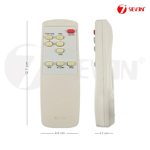 Image of 7SEVEN Compatible with Whirlpool AC Remote Control Model 54C Suitable for Split and Window 1 1.5 2 Ton Air Conditioner - Match Each Keys Exactly to Replicate Genuine Remote Function
