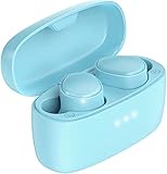 KOSETON E9 True Wireless Earbuds, Baby Blue – Wireless in-Ear Headphones for Running and Sport – Bluetooth Earbuds with a Comfortable, Secure Fit, 50 Hour Battery, Great Sound