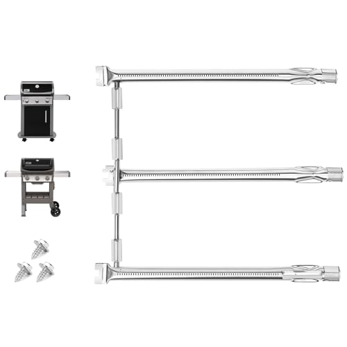 69787 Grill Burner Replacement for Weber Spirit 300, GS4 Grill Parts for Spirit 3 Burner Grills, Spirit E/S-310 E/S-330 (2013 and Newer), 18 Inch SUS304 Grill Burner for Weber Spirit II E-310