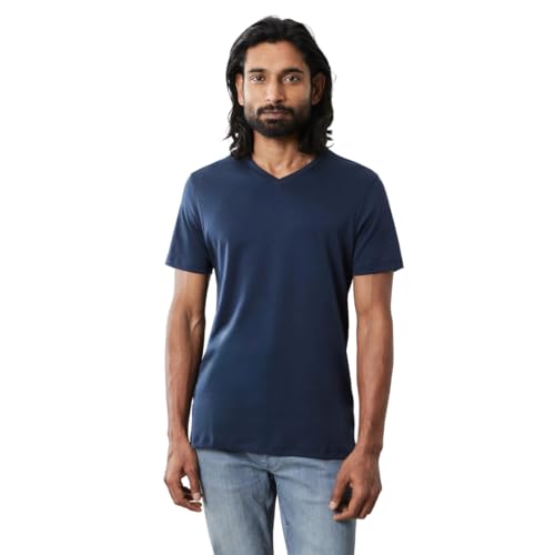 Robert Barakett V Neck Short Sleeve Pima Cotton Casual Solid Mens T Shirt2