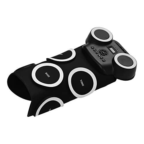 Homesen Bateria Eletrônica Portátil Roll-Up Tambor Digital de Silicone com Alto-Falantes embutidos P