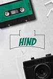  Hind: Vintage Custom Personalized Name Hind Notebook, Diary, Journal - Retro Birthday, 120 page, Lined, 6x9