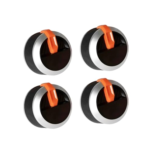 Gas Griddle Grill Orange Knobs Replacement for Blackstone 1666 1517 1554 1825 1836 Walmart Control Knob for Blackstone 17 22 28 36 Griddle Accessories 4 Pack