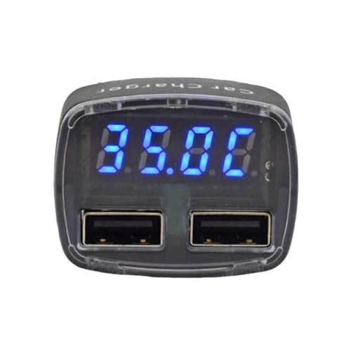 3.1A USB Car Charger with Voltage Current and Temperature Display Charging for Marine Truck Motorcycle Car etc