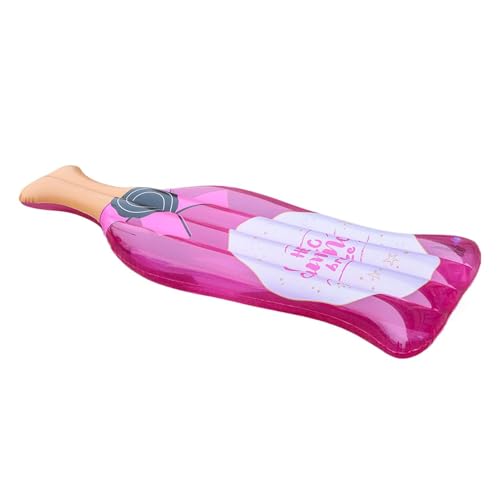 Flotador divertido para piscina – Flotador de agua con forma de botella engrosada, cubierta de agua universal, correa de protección de colchón resistente, kit de hardware, maleta, lilo, cama,
