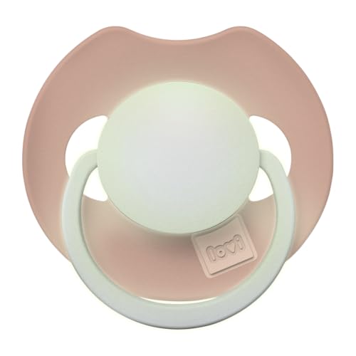 LOVI Prime Beruhigungssauger Silikon Schnuller dynamisch, BPA-frei, antiallergisch, unterstützt Saugreflex, mit Sterilisationskapsel, 1 Stück (Blush Glow, 0-6 m)