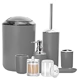Accesorios de Baño de 8 Piezas, Conjuntos de Baño con Dispensador de Jabón, Jabonera, Soporte para Cepillo de Dientes,...