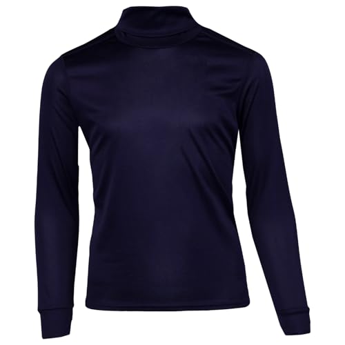 Hot Chillys Youth Peach Skins T-Neck Lightweight Relaxed Fit Base Layer Top | Thermal Long Sleeve Shirt for Girls and Boys