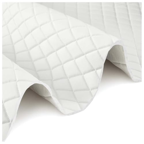 160cm De Ancho Venta Tela De Cuero Por Metros Tejido De Piel SintéTica Por Tapizar,Polipiel,Manualidades,Vinilo,Cojines O Forrar Objetos 1m Vendido Por Metro(White,1.6X4m)