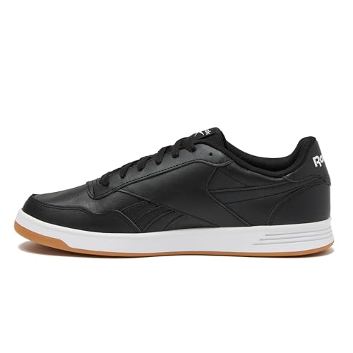 Reebok Court Advance Sneakers for Men - Casual Tennis Mens Shoes Size 6 to 15, White or Black, Core Black/Footwear White/Reebok Gum, 133