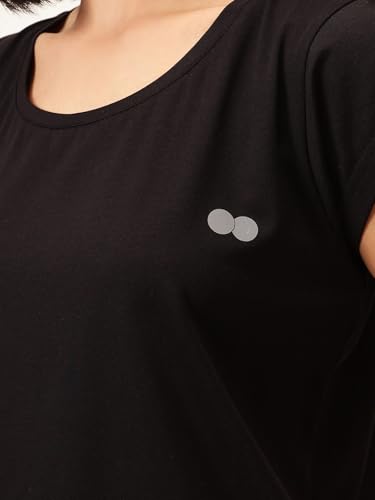 Image of Clovia Women's Cotton Fitted Active T-Shirt
