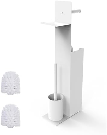 Relaxdays bathroom set, (H x W x D): 67 x 22 x 12 cm, Toilet pape...