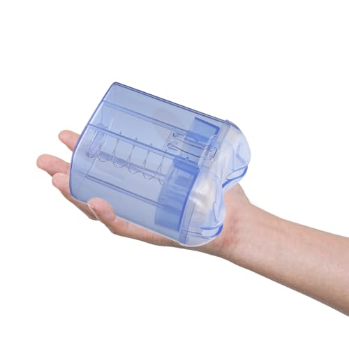 WATIIFUFU 透明ブルーの パーマペーパーケース 強化プラスチック製 折りたたみ式 ヘアサロン用 ペーパー収納ボックス 使いやすい 抽出デザイ