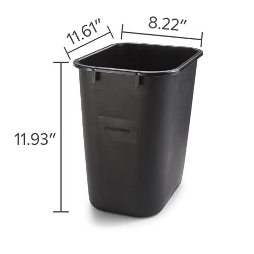 Caneca de basura rectangular negra 3.5 gal 2 unidades miniatura 4