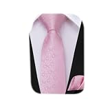 Dubulle Pink Floral Ties for Boys Self Tie Silk Paisely Striped Kids Necktie Pocket Square Set for Age 8-11 Graduation School