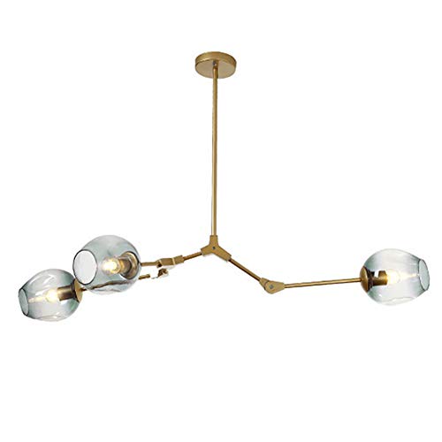 Plafonnier Spoutnik 6 Lumières E27 : Suspension Haut de Gamme en Métal Doré