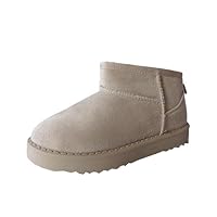 Girls Kids Snug Boots Ankle Boots Winter Warm Faux Suede Fur Lined Shoes Sizes (Mushroom, UK Footwear Size System, Little Kid, Women, Numeric, Medium, 12)