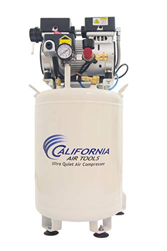 Image of California Air Tools 10010LFDCAD Ultra Quiet & Oil-Free 1 hp Industrial Tank Air Compressor with Drying System & Auto Drain Valve, 10 gallon