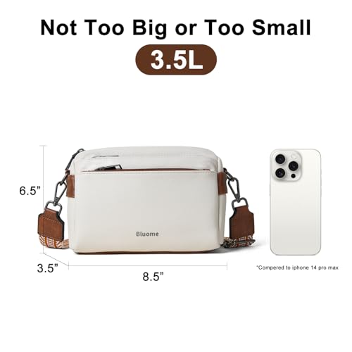 Image of Bluome Small Crossbody Purse for Women, Multi Pocket Travel Purses Crossbody Bag Shoulder Handbags with Adjustable Strap