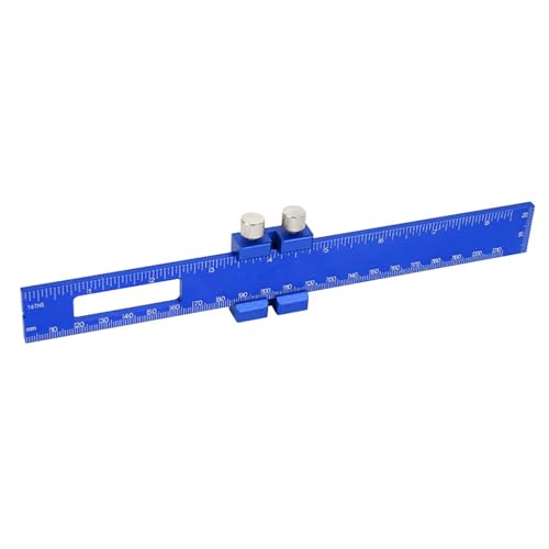 LUOFENG Regla para carpintería,Regla Deslizante de Metal de Bolsillo de precisión,Regla Cuadrada y trazador Tipo T en Pulgadas (6,5/8,5/12,5 Pulgadas)