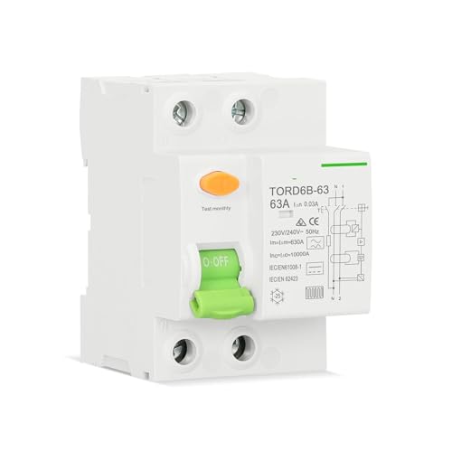 Interrupteur différentiel RCCB Type B 16A 4 pôles 30mA pour protection contre les courants continus