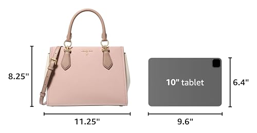 Image of Michael Kors Marilyn Medium Satchel, Soft Pink /Light Cream /Fawn