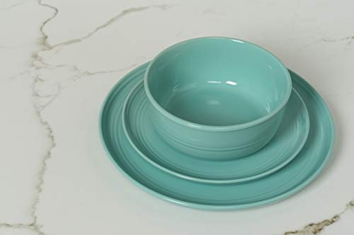 10 Strawberry Street Double Line 16 Piece Dinnerware Set, Seafoam #TOP2