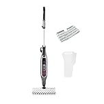 Shark Automatic Klik n' Flip Steam Mop for Hard Floors with Intelligent Steam Control, Steam Blaster, 2 Machine Washable Cleaning Pads & Fill Flask, 350ml, 6m Cord, Grey/Bordeaux S6003UK