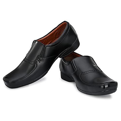Image of Stylelure Synthetic Leather Formal Shoes for Men(Black)