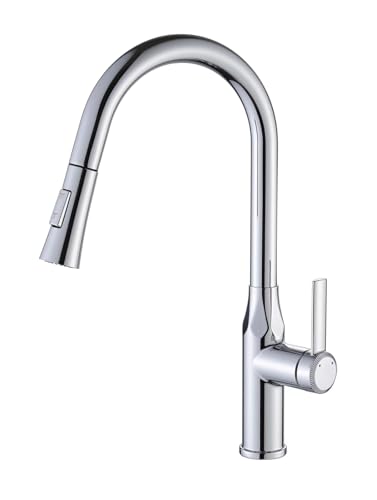 Grifo de cocina extraíble de acero inoxidable con agua caliente y fría, rotación de 360 grados, ajuste universal, fácil de instalar y usar, acabado galvanizado duradero