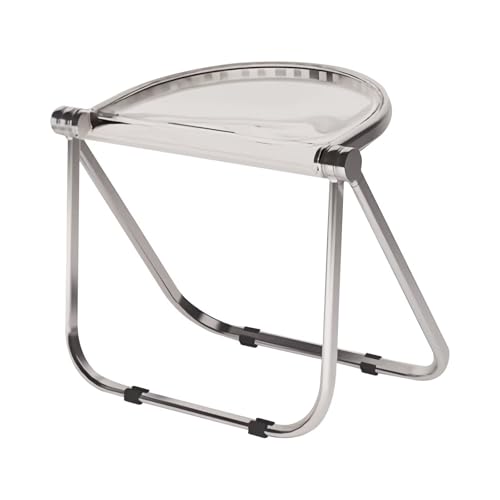 JIALAGESA 椅子 折りたたみチェア 透明チェア クリア椅子 パイプ椅子 折り畳み 折りたたみ式 ダイニングチェア 組立不要 持ち運び便利 軽量 耐摩耗性 お釣り お家 学校 オフィス イベント ガーデンチェア ベランダ 北欧 透明 (透明 1セット