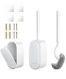 Bathroom Toilet Brush, OSCIOSS Toilet Cleaner Brush [2 Pack] with Ergonomic Design, Compact Size, Durable Bristles, Wall Mounted RV Toilet Brush for Bathroom Cleaning