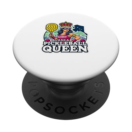 Pickleball Queen Alaska Design for Players and Enthusiasts PopSockets PopGrip Interchangeable