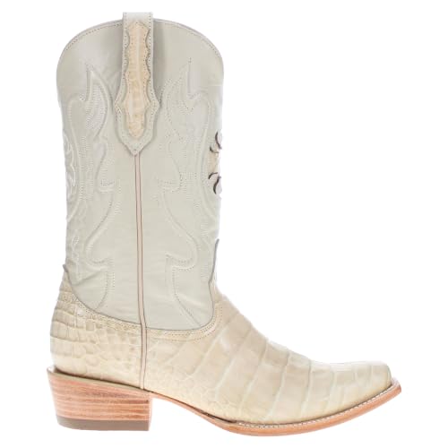 Image of Vaccari Men's Travis Genuine American Alligator Belly Leather Western Cowboy Boots